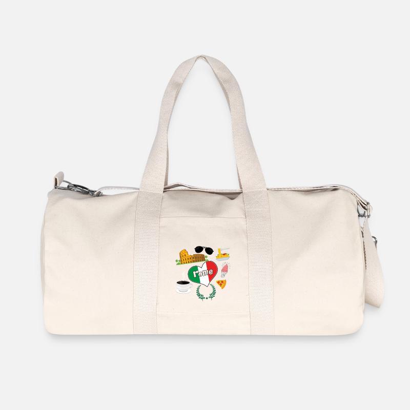 Ich liebe Rom 2 - Recycelte Canvas-Sporttasche von Stanley/Stella - Naturweiß