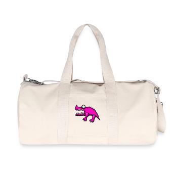 crocodile rose - Sac de sport en toile recyclée Stanley/Stella - blanc naturel - Devant