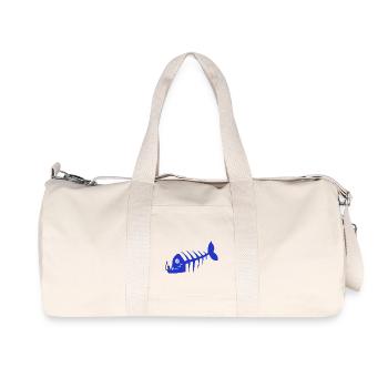 bleu design mauvais pirate poissons. crâne - Sac de sport en toile recyclée Stanley/Stella - blanc naturel - Devant