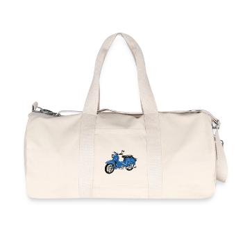 Deux horloge DDR Simson Schwalbe - Sac de sport en toile recyclée Stanley/Stella - blanc naturel - Devant