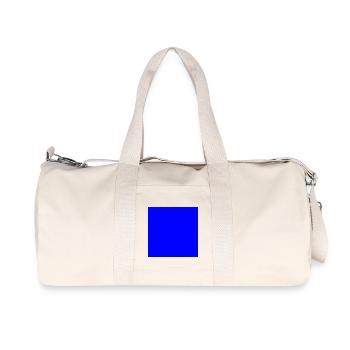 bleu carré - Sac de sport en toile recyclée Stanley/Stella - blanc naturel - Devant