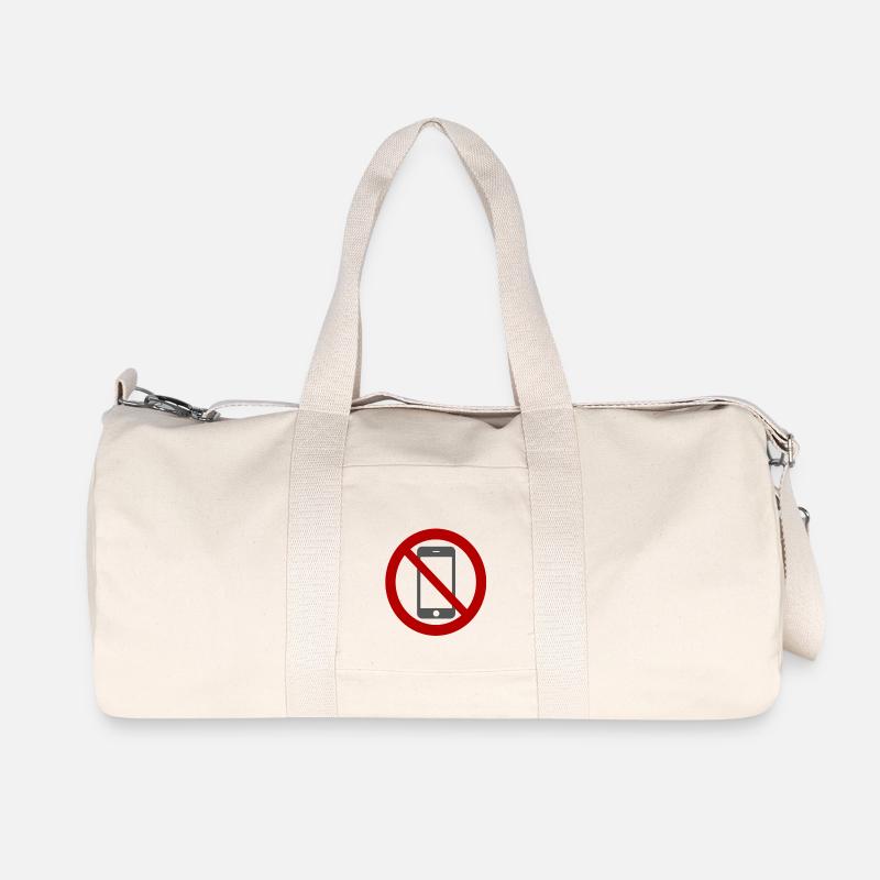 Handy verboten. - Recycelte Canvas-Sporttasche von Stanley/Stella - Naturweiß