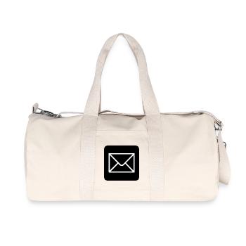 E-Mail! Geschenk Idee Geschenkidee - Recycelte Canvas-Sporttasche von Stanley/Stella - Naturweiß - Vorne