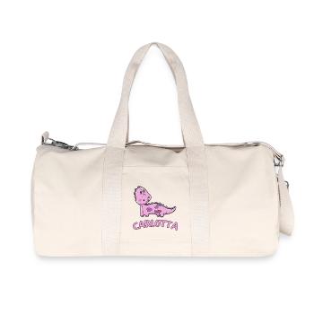 enfant drôle de dinosaure Carlotta Cadeau d'anniversaire - Sac de sport en toile recyclée Stanley/Stella - blanc naturel - Devant