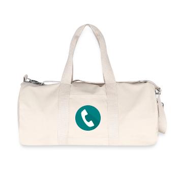 telephone cellphone cellphone radiotelephone retro13 - Recycled Canvas Sports Bag by Stanley/Stella - natural - Front