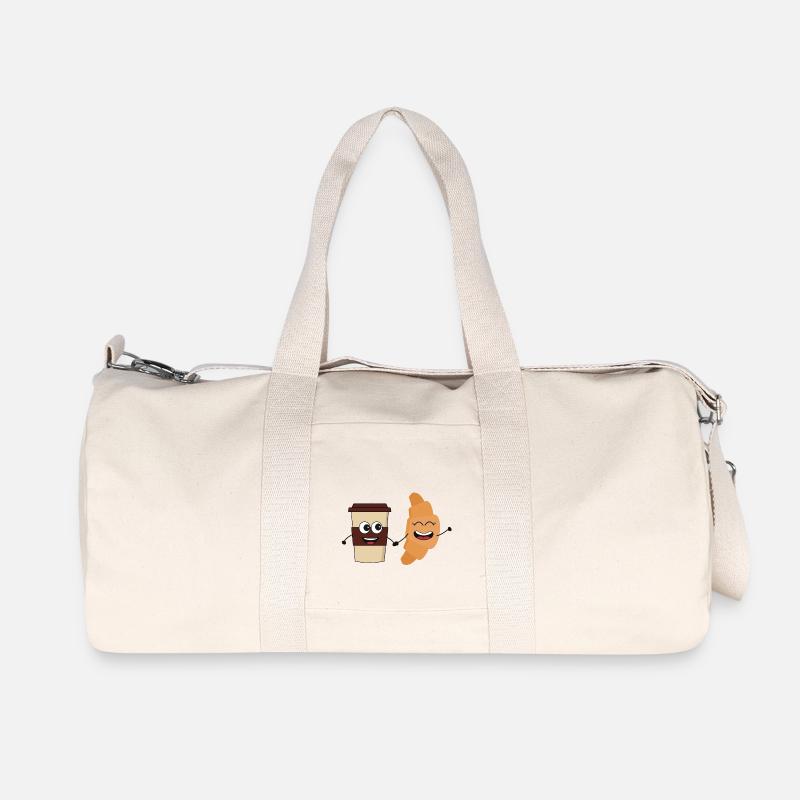 Kaffee und Croissant - Recycelte Canvas-Sporttasche von Stanley/Stella - Naturweiß