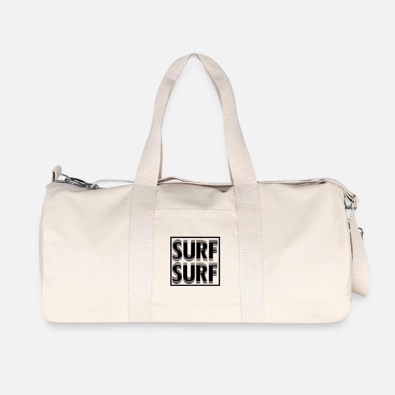 surf surf/ exklusives Surfer Design Unisex - Recycelte Canvas-Sporttasche von Stanley/Stella - Naturweiß