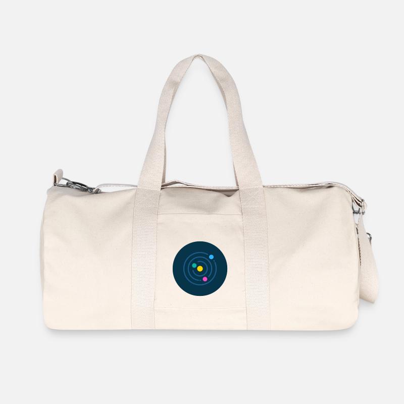 Sonnensystem Minimalista - Recycelte Canvas-Sporttasche von Stanley/Stella - Naturweiß