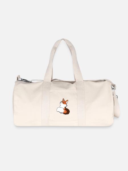 Schlauer Fuchs mit Brille Geschenk idee nerd idee - Recycelte Canvas-Sporttasche von Stanley/Stella - Naturweiß