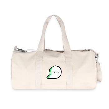 Cartoon / fantôme comique très sympathique - Sac de sport en toile recyclée Stanley/Stella - blanc naturel - Devant
