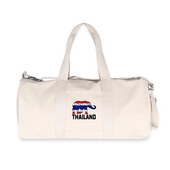Thailand Elephant / Gift / Gift Idea - Recycled Canvas Sports Bag by Stanley/Stella - natural - Front