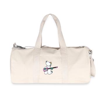 Unicorn rock guitare cadeau rockin musique - Sac de sport en toile recyclée Stanley/Stella - blanc naturel - Devant