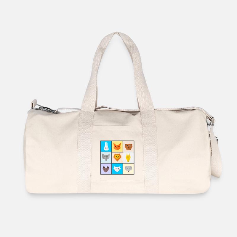 Tiere - Recycelte Canvas-Sporttasche von Stanley/Stella - Naturweiß