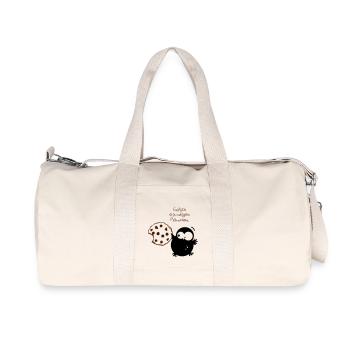 Eine Eule // Endlich ein ruhiges Plätzchen. - Recycelte Canvas-Sporttasche von Stanley/Stella - Naturweiß - Vorne
