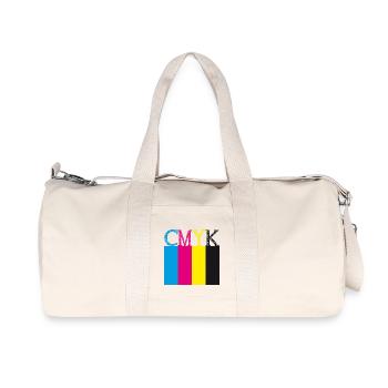 Nuancier de lettres CMJN - Sac de sport en toile recyclée Stanley/Stella - blanc naturel - Devant