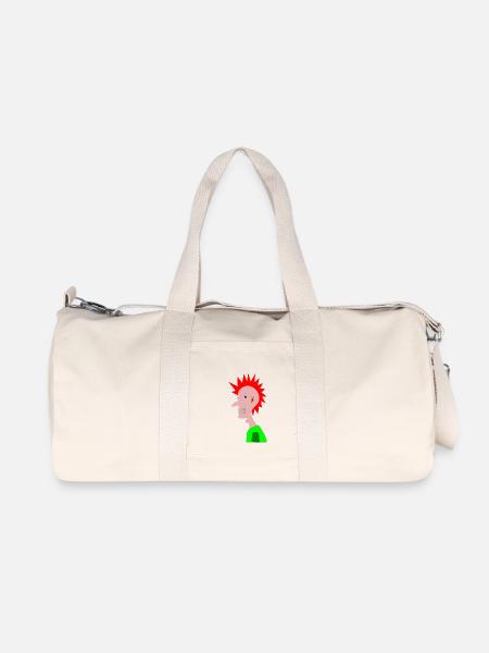 Cooler Punk, Punker - Recycelte Canvas-Sporttasche von Stanley/Stella - Naturweiß