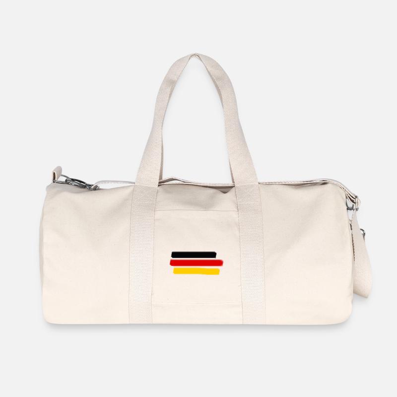 Deutschlandflagge - Recycelte Canvas-Sporttasche von Stanley/Stella - Naturweiß