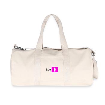 Butt Plug Icon Pink (for light background) - Recycled Canvas Sports Bag by Stanley/Stella - natural - Front