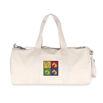 Chevaux pop art - Sac de sport en toile recyclée Stanley/Stella - blanc naturel - Devant