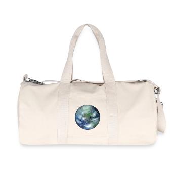 Planet Erde - Recycelte Canvas-Sporttasche von Stanley/Stella - Naturweiß - Vorne