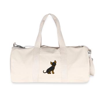 Chihuahua schwarz - Recycelte Canvas-Sporttasche von Stanley/Stella - Naturweiß - Vorne