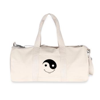 ying yang smiley - Recycelte Canvas-Sporttasche von Stanley/Stella - Naturweiß - Vorne