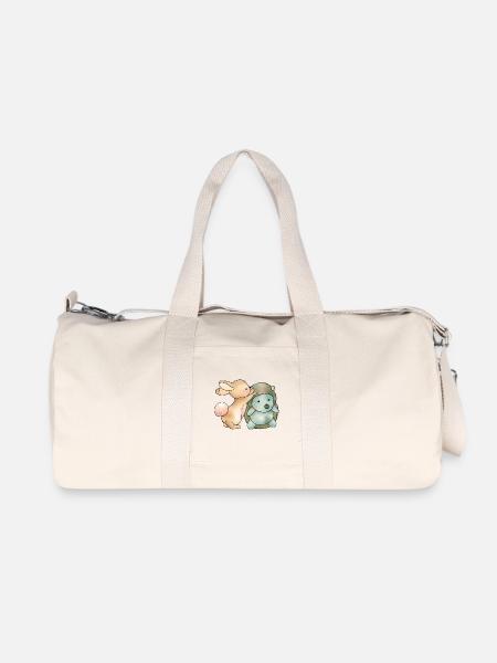 Hase und Igel - Recycelte Canvas-Sporttasche von Stanley/Stella - Naturweiß