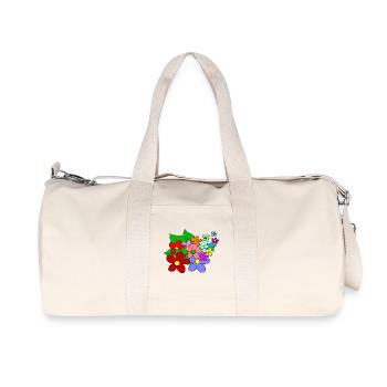 Fleurs Colorées et Dynamique - Sac de sport en toile recyclée Stanley/Stella - blanc naturel - Devant