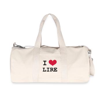 I Love Lire - Sac de sport en toile recyclée Stanley/Stella - blanc naturel - Devant