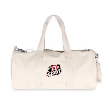 nombre élégant huit graffiti en 3D - Sac de sport en toile recyclée Stanley/Stella - blanc naturel - Devant