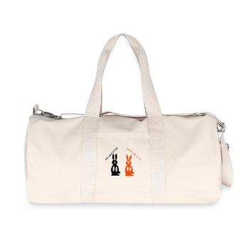 Drôles de lapins Lapins Lapins - Sac de sport en toile recyclée Stanley/Stella - blanc naturel - Devant