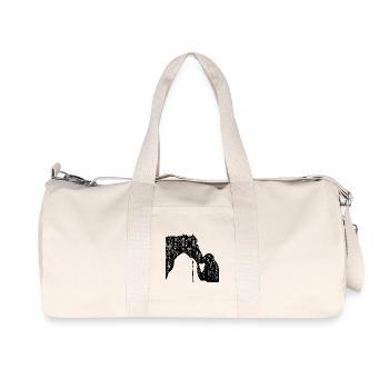 Cheval avec femme dans vintage design - Sac de sport en toile recyclée Stanley/Stella - blanc naturel - Devant