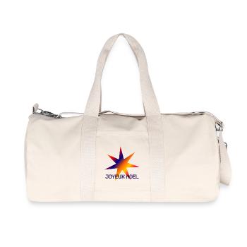 WEIHNACHTEN. FROHE WEIHNACHTEN. FROHE WEIHNACHTEN. NEUJAHR - Recycelte Canvas-Sporttasche von Stanley/Stella - Naturweiß - Vorne
