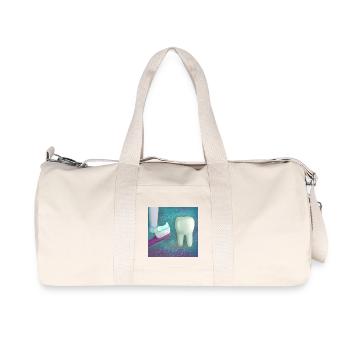 Santé dentaire - Sac de sport en toile recyclée Stanley/Stella - blanc naturel - Devant