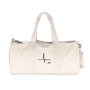 Herzschlag - Recycelte Canvas-Sporttasche von Stanley/Stella - Naturweiß - Vorne