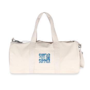 Sommer Surf Blue Strand Meer Wasser Sonne - Recycelte Canvas-Sporttasche von Stanley/Stella - Naturweiß - Vorne