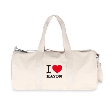 I LOVE HAYDN - Recycled Canvas Sports Bag by Stanley/Stella - natural - Front