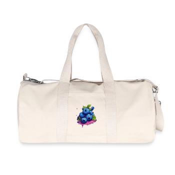 Blaubeere - Recycelte Canvas-Sporttasche von Stanley/Stella - Naturweiß - Vorne
