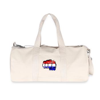 Holland Flagge Hand Faust used - Recycelte Canvas-Sporttasche von Stanley/Stella - Naturweiß - Vorne