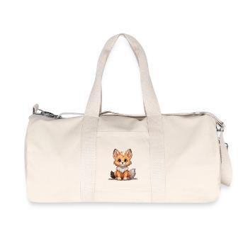Fuchs - Kawaii Style - Recycelte Canvas-Sporttasche von Stanley/Stella - Naturweiß - Vorne