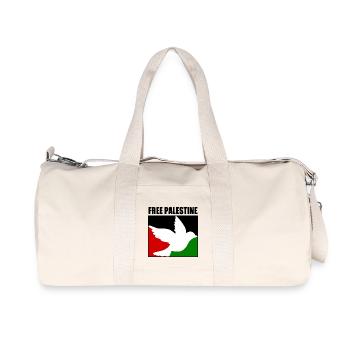 Free palestine - Sac de sport en toile recyclée Stanley/Stella - blanc naturel - Devant