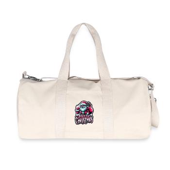 Merry Christmas - Santa Illustration - Recycled Canvas Sports Bag by Stanley/Stella - natural - Front