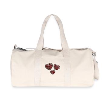 COUPLE. JUST MARRIED. Bachelorette party. VALENTINE'S DAY. LOVE. - Recycled Canvas Sports Bag by Stanley/Stella - natural - Front