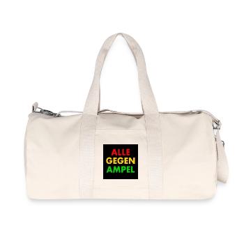 Alle gegen ampel - Recycelte Canvas-Sporttasche von Stanley/Stella - Naturweiß - Vorne