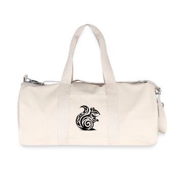 Cute little baby squirrel in tattoo style - Recycled Canvas Sports Bag by Stanley/Stella - natural - Front