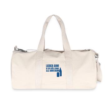 Pfandsammler Sarkasmus Lustiger Spruch Shirt - Recycelte Canvas-Sporttasche von Stanley/Stella - Naturweiß - Vorne