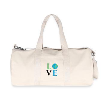 Aimer la Terre - Sac de sport en toile recyclée Stanley/Stella - blanc naturel - Devant