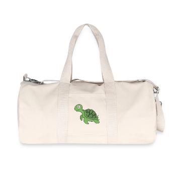 Eine freundliche Schildkröte - Recycelte Canvas-Sporttasche von Stanley/Stella - Naturweiß - Vorne