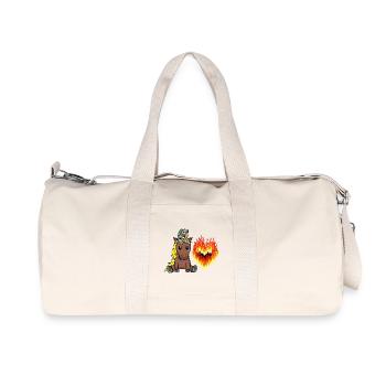Hippie Pferd Valentin Herz feurig Liebe Herzen - Recycelte Canvas-Sporttasche von Stanley/Stella - Naturweiß - Vorne