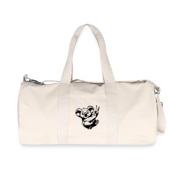 Australien Bleistift Zeichnung Koala am Baum Ast - Recycelte Canvas-Sporttasche von Stanley/Stella - Naturweiß - Vorne